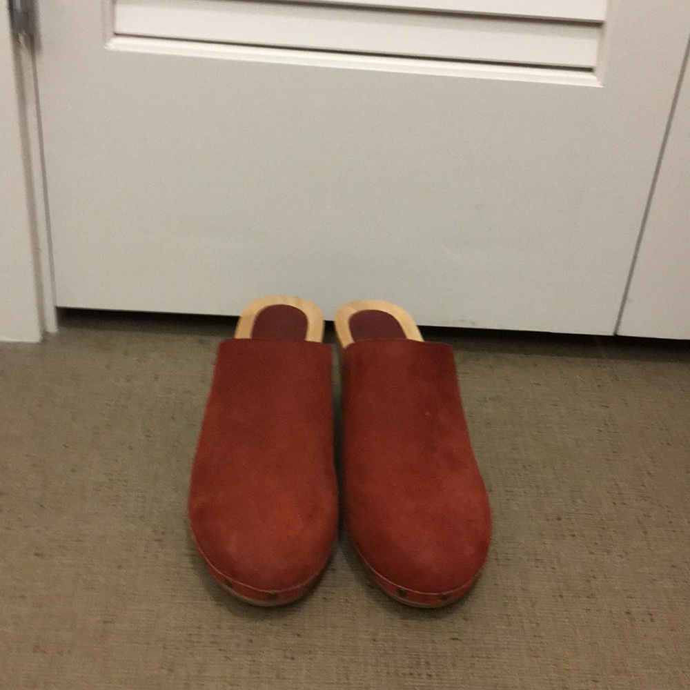 Never worn Madewell cognac red clogs